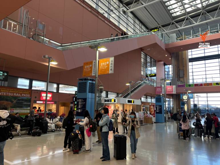 บรรยากาศที่สนามบินคันไซ ประเทศญี่ปุ่น หนึ่งในหมุดหมายท่องเที่ยวของคนไทย