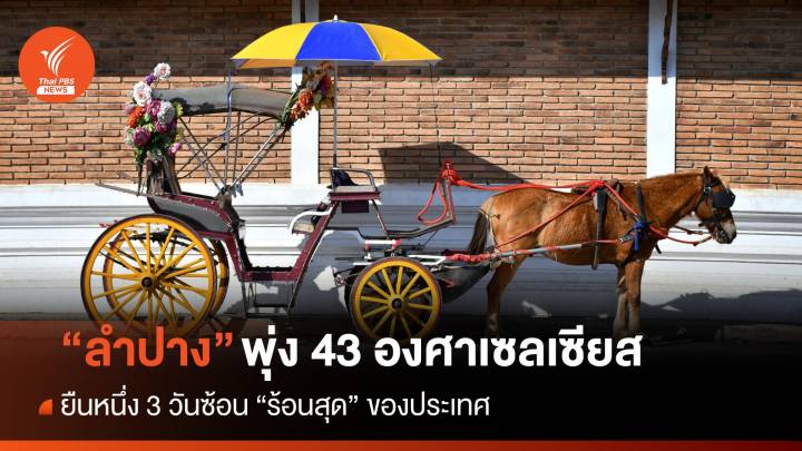 สภาพอากาศวันนี้ "ลำปาง" ยืนหนึ่ง 3 วันซ้อนร้อนสุดของประเทศ