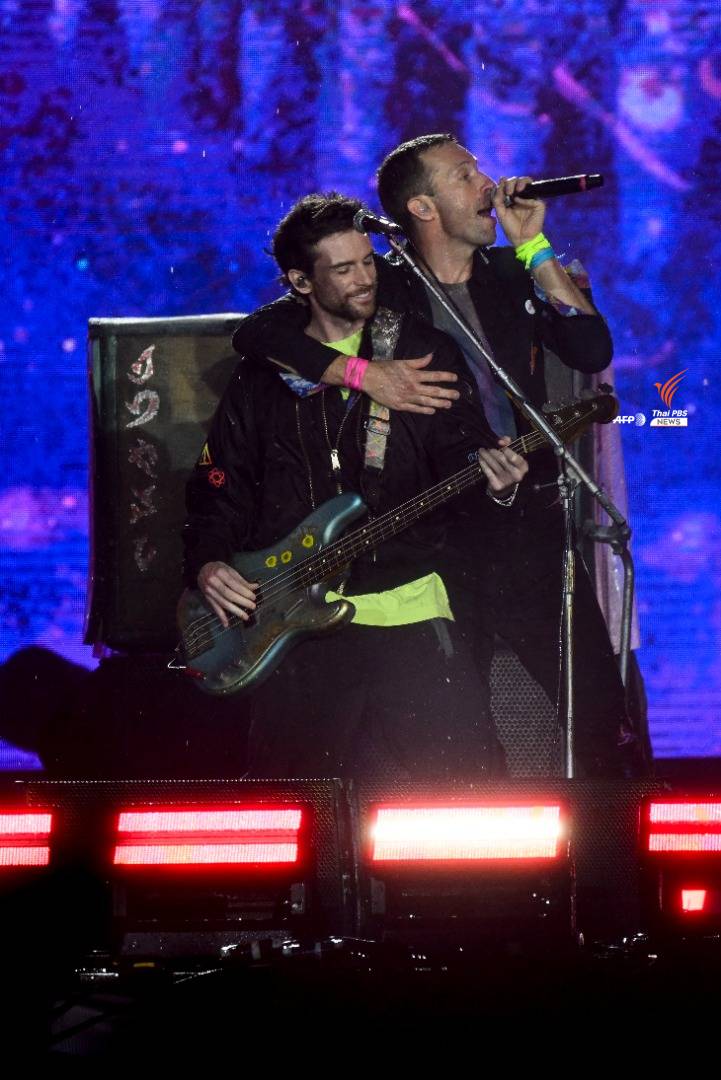 วง Coldplay ในการแสดงที่บลาซิลปี 2022 