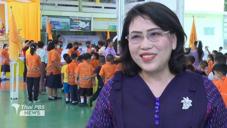 นางทรายทอง ตรีสัตยกุล ผู้อำนวยการโรงเรียนไทยนิยมสงเคราะห์
