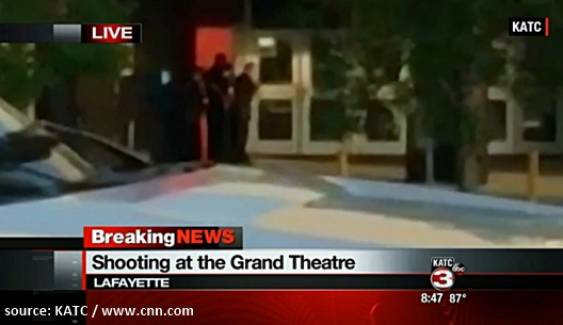 กราดยิงในโรงหนังในสหรัฐฯ เบื้องต้นเสียชีวิต 2 บาดเจ็บ 9 มือปืนยิงตัวตาย