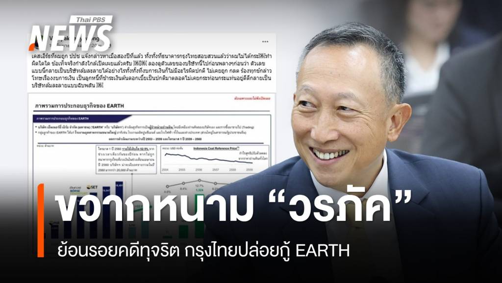 ขวากหนาม “วรภัค” ย้อนรอยคดีทุจริตกรุงไทยปล่อยกู้ EARTH