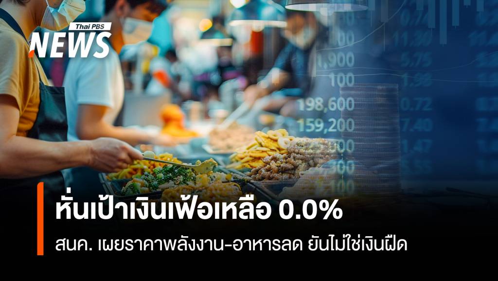 หั่นเป้าเงินเฟ้อเหลือ 0.0% สนค. เผยราคาพลังงาน-อาหารลด ยันไม่ใช่เงินฝืด