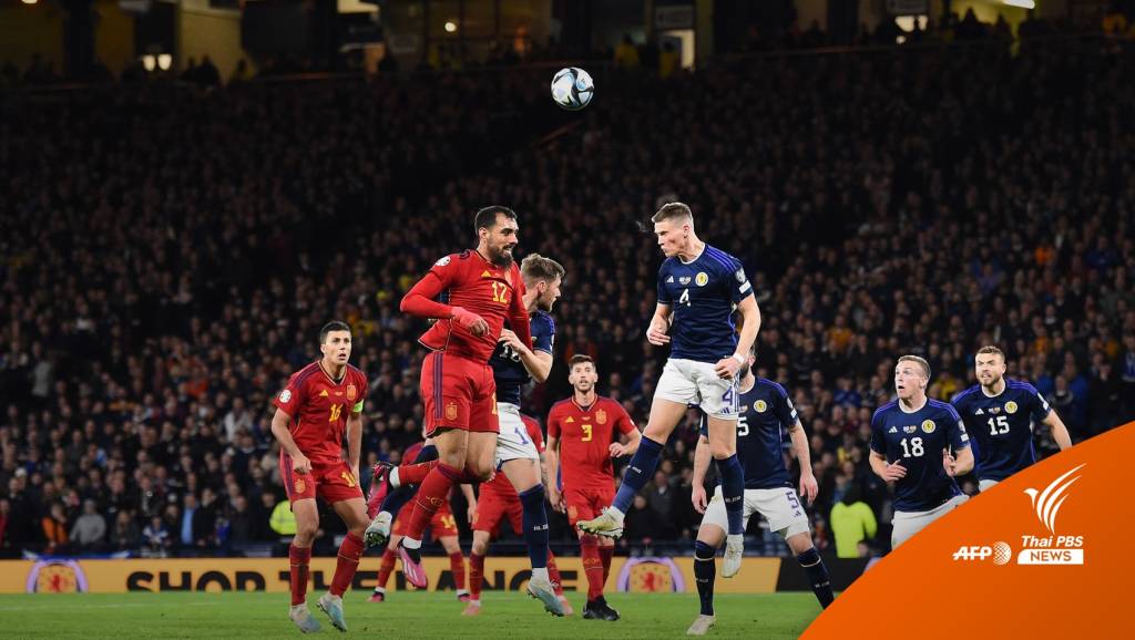 แม็คโทมิเนย์ ระเบิดฟอร์มร่างทอง เหมา 2 ประตู พา สกอตแลนด์ เอาชนะ สเปน 2-0 ขึ้นครองตำแหน่งจ่าฝูง  บอลคัดเลือกยูโร 2024