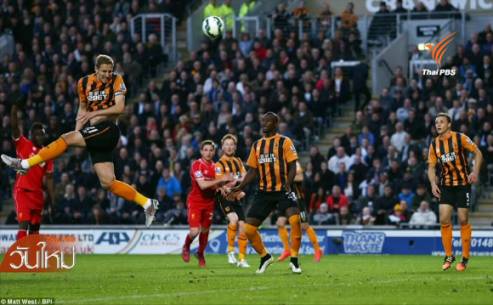 ฮัลล์ ซิตี้ ชนะ ลิเวอร์พูล 1 - 0 ในฟุตบอลพรีเมียร์ลีก อังกฤษ