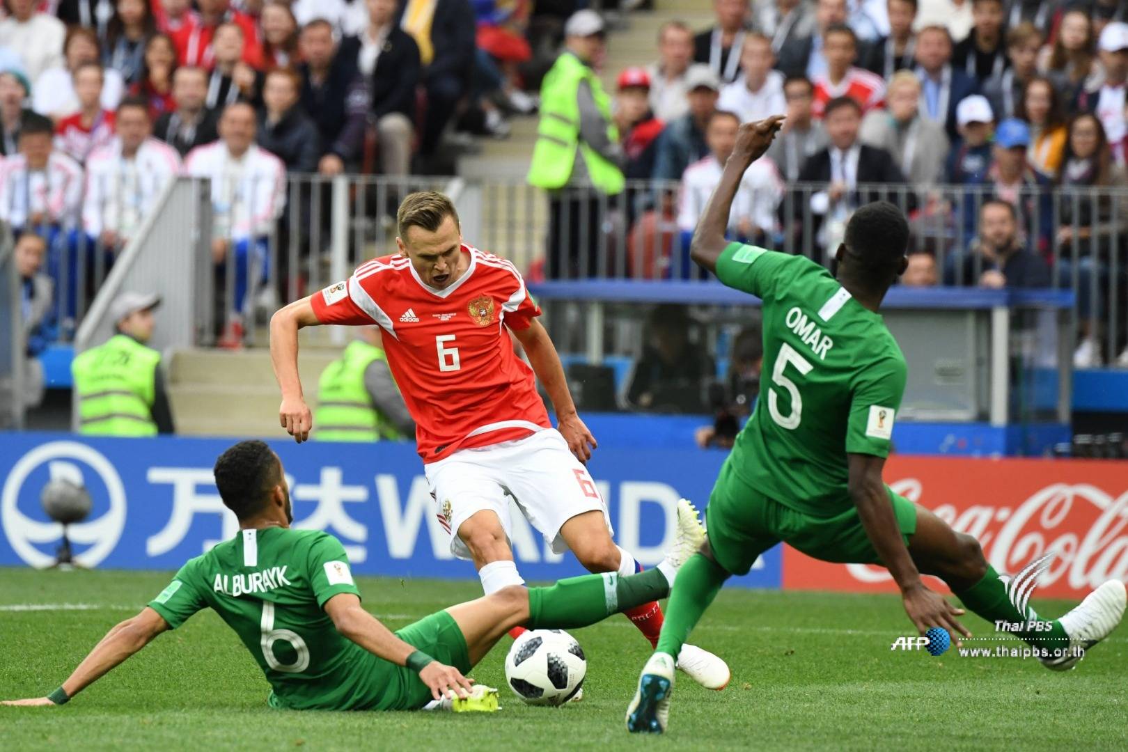 14 มิ.ย.2561 ฟุตบอลโลก 2018 กลุ่มเอ นัดแรก รัสเซีย ชนะ ซาอุดิอาระเบีย 5-0 